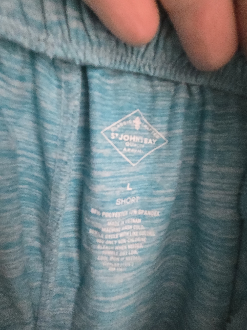 St. John's Bay Turquoise Blue Drawstring Lounge Shorts - Picture 2 of 2